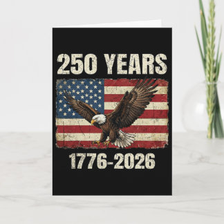 Cartão 250 Anos 1776–2026 Águia e Bandeira Patriotismo Am