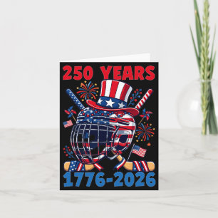 Cartão 250 Anos 1776 2026 Aniversário de 250 anos de Hóqu