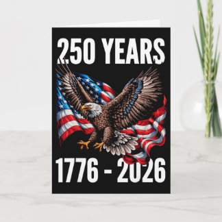 Cartão 250 Anos 1776-2026 Bandeira Águia Patriótica 2026 
