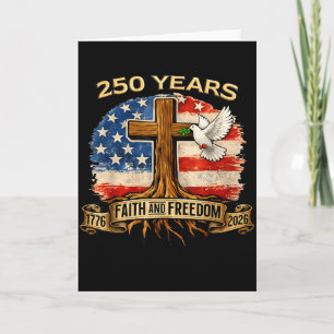Cartão 250 Anos 250º Aniversário Americano Bandeira Dos E