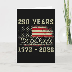 Cartão 250 Anos América 1776-2026 Nós O Povo Bandeira Dos