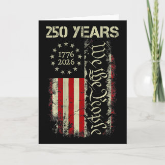 Cartão 250 Anos América 1776 2026 Nós O Povo Bandeira EUA
