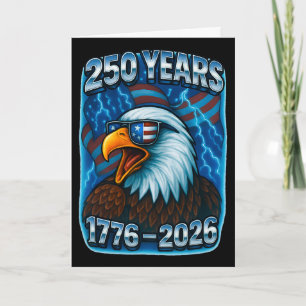 Cartão 250 Anos Americano 1776 2026 250º Aniversário EUA