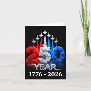 Cartão 250 Anos Americano 1776 2026 250º Aniversário EUA