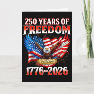 Cartão 250 Anos Americano 1776 2026 250º Aniversário EUA 