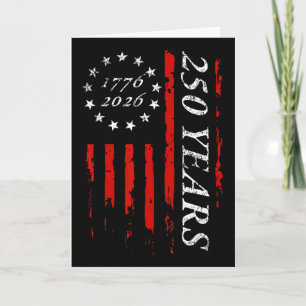 Cartão 250 Anos Bandeira Americana de 13 estrelas Betsy R