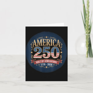 Cartão 250 Anos Bandeira EUA Aniversário de 250 anos da A