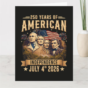 Cartão 250 Anos de Independência Americana