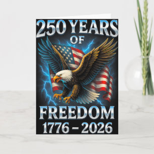 Cartão 250 Anos De Liberdade 1776 2026 Ld Águia 250º Aniv