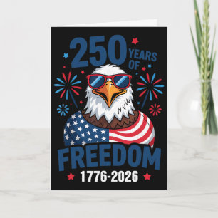 Cartão 250 Anos De Liberdade 1776 2026 Patriótico Ld Águi