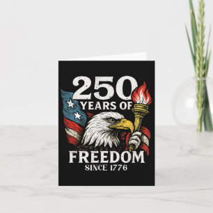 Cartão 250 Anos De Liberdade Usa Bald Eagle America Flag