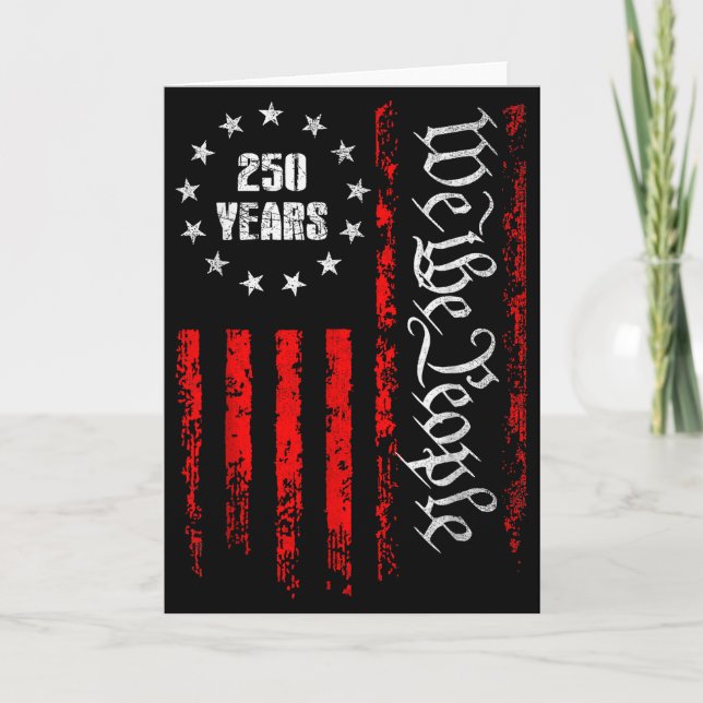 Cartão 250 Years 1776-2026 250th Birthday Usa Patriotic 4 (Frente)