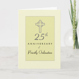 Cartão 25 aniversário da Ordenação do Padre, Cruz
