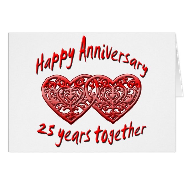 Cartão 25 anos junto (Frente Horizontal)