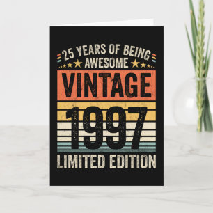 Cartão 25 Anos Sendo Incrível Vintage 1997