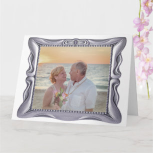 Cartão 25 Casamento Aniversário Antiquado Quadro de Prat
