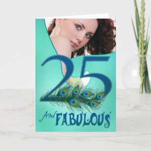 Cartão 25th Birthday template Cards