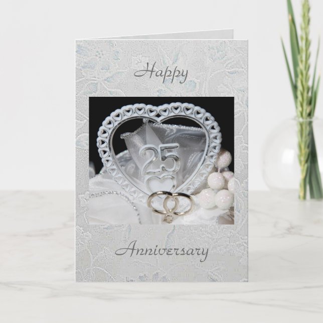 Cartão 25th Wedding Anniversary Card (Frente)