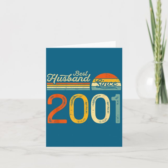 Cartão 25th Wedding Anniversary Husband Since Artwork (Frente)