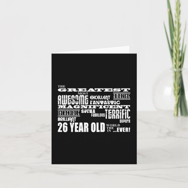 Cartão 26ª Festa de aniversário dos 26 anos (Frente)