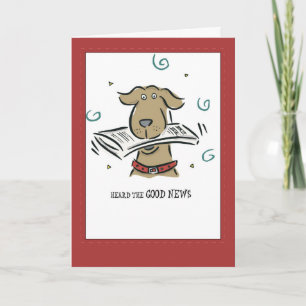 Cartão 2666 Boas notícias Parabéns para cães