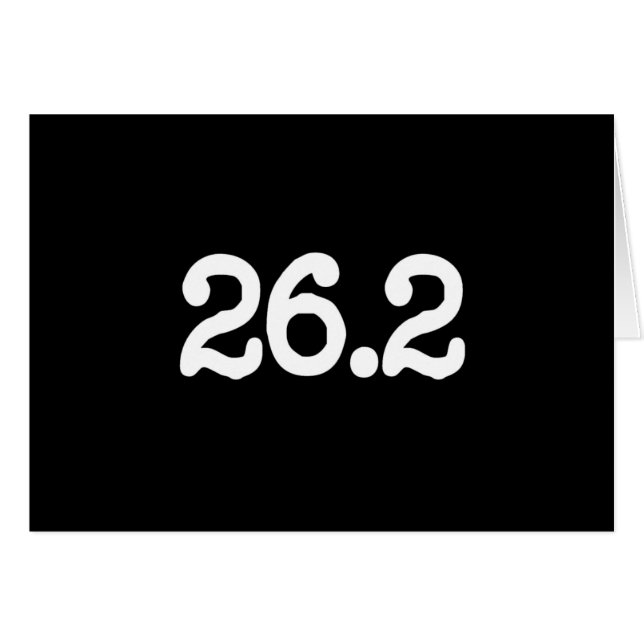 Cartão 26,2 Definição da maratona (Frente Horizontal)