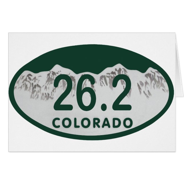 Cartão 26,2 Oval da licença (Frente Horizontal)