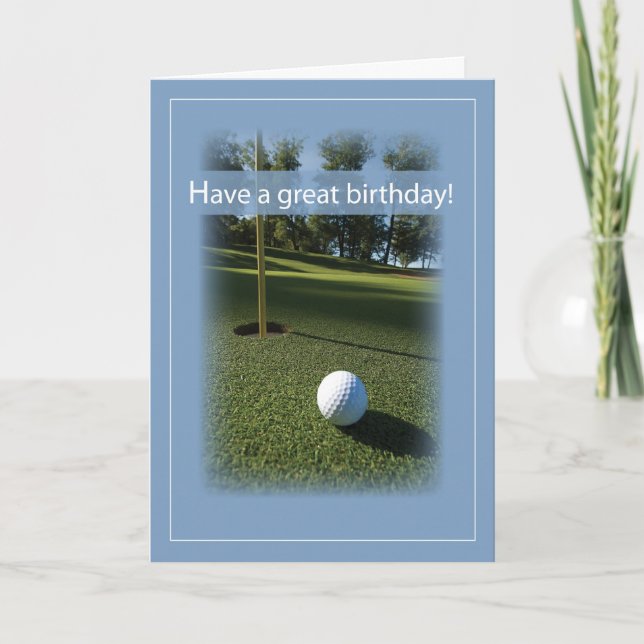 Cartão 2727 Photo Golf Birthday (Frente)