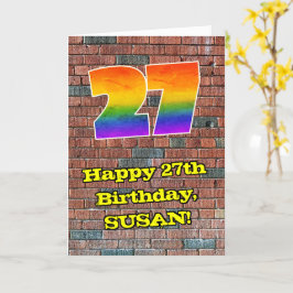 Cartão 27.º aniversário: Arco-Íris 27 inspirado no Grafit