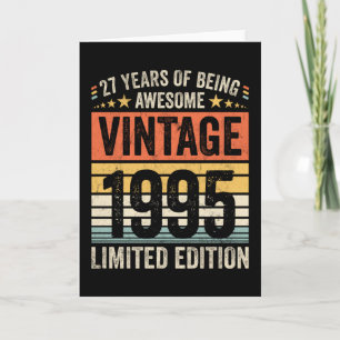 Cartão 27 Anos Incríveis Vintage 1995
