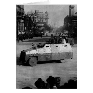 Cartão 27 de março de 1917: Esquadrão dos veículos blinda