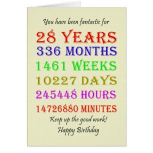 Cartão 28.º aniversário - Marcos