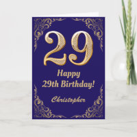 29º aniversário do Marinho Azul e Dourado quadro d