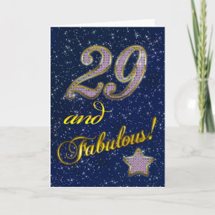 Cartão 29º aniversário para alguém Fabuloso