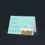 Cartão 29ish Birthday Cake Candles | Funny ~29th Birthday<br><div class="desc">The design combines modern typography, cute illustration, and fun humor which makes this the perfect card to get for your girlfriends turning 29 again! This cute and funny birthday card is for someone who is over 29 (turning 30 or lower 30s, or older!). The card has a pretty teal color...</div>
