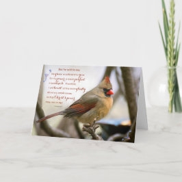 Cartão 2 Corinthians 12:9 Cardinal encouragement card