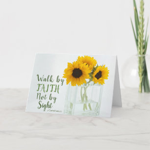 Cartão 2 Corinthians 5:7 Caminhada pela Fé não pela Visão