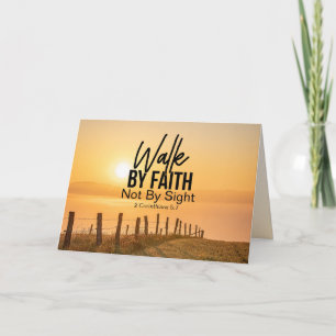 Cartão 2 Corinthians 5:7 Caminhada por Faith Bíblia Vers