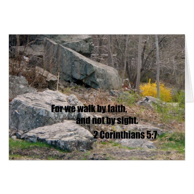 Cartão 2 Corintianos 5:7 (Frente Horizontal)