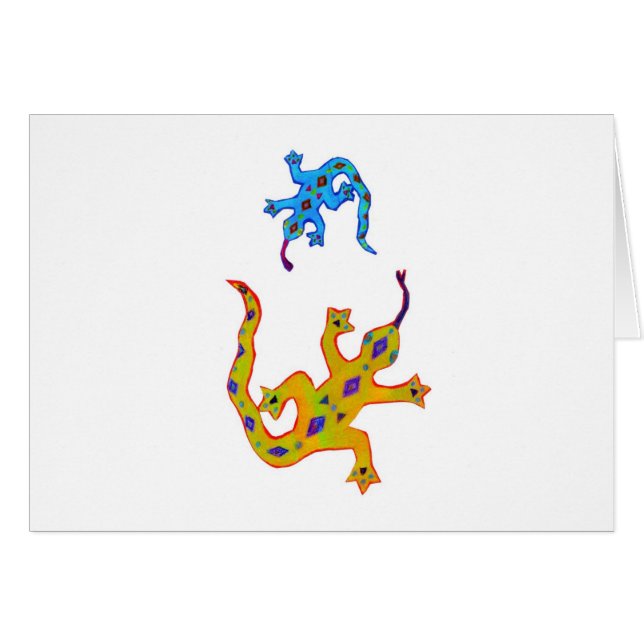 Cartão 2 Geckos (Frente Horizontal)