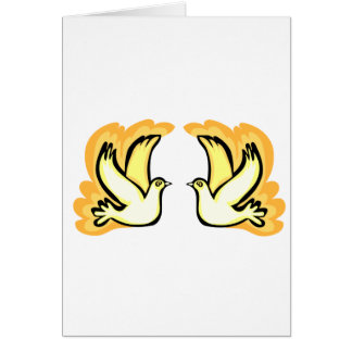 Cartão 2 pombas da tartaruga