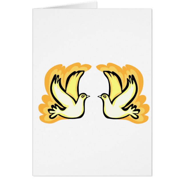 Cartão 2 pombas da tartaruga (Frente)