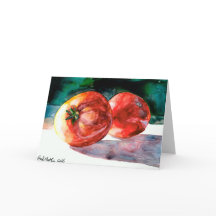 2 Red Tomatoes Greeting Card