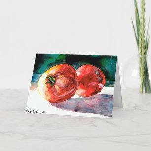 Cartão 2 Red Tomatoes Greeting Card