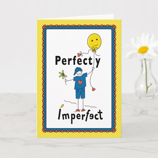 Cartão 2B_Cartão de saudação 5"x7" perfeitamente imperfei (Planta pequena)