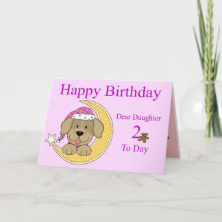 Cartão 2nd Birthday Card for a daughter