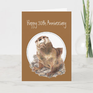 Cartão 30 Aniversário Otter Seja Orgulhoso, Parabéns