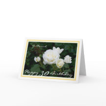 30 Bday Mariah White Roses Moderna Quadro do Ouro