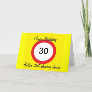 Cartão 30 Cartão-limite de velocidade para sinalização ro