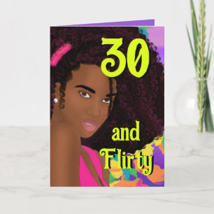 Cartão 30 & Flirty Birthday Card